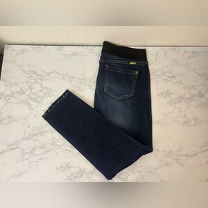 INC International Concepts Pull-on Jeans Women’s 10P Dark Blue Denim Wash